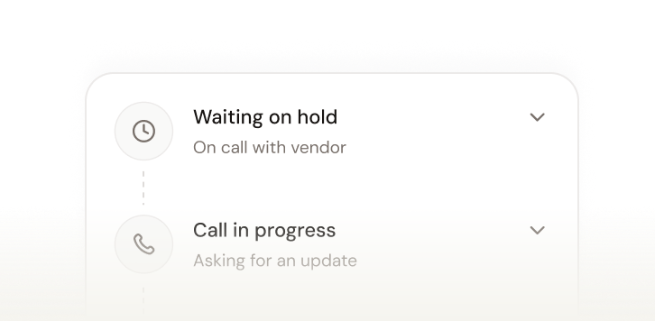 Vendor & customer follow-ups