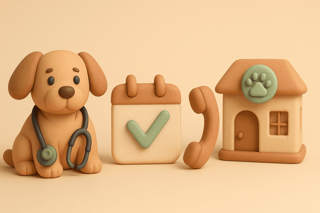 Veterinary specialist appointment booking illustration