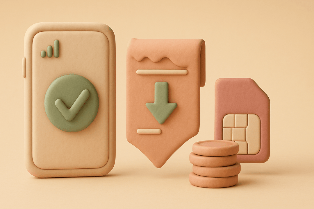 Clay smartphone with shrinking bill and stacked coins