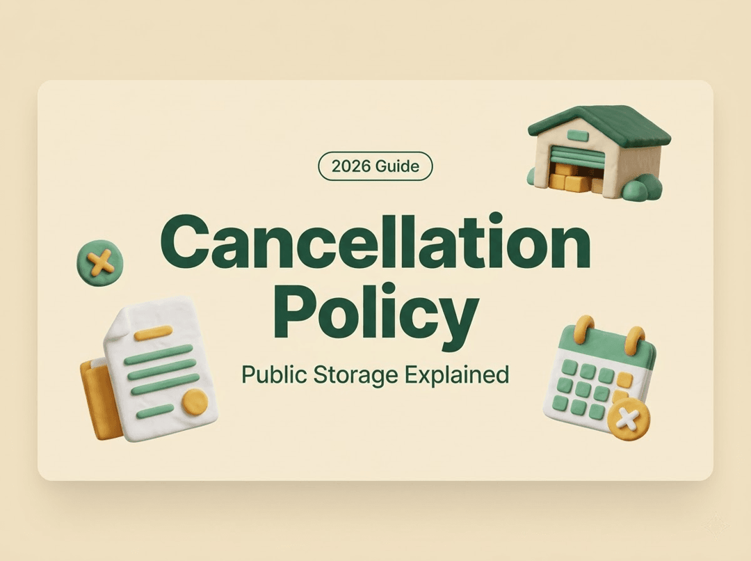Learn the details of the public storage cancellation policy in our 2026 guide to avoid extra fees and manage your unit.