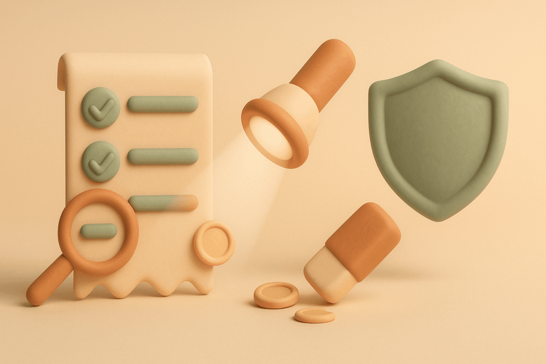 Clay bill with magnifying glass revealing hidden charges