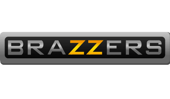 The metallic-textured official Brazzers logo with deep grey letters and two prominent bright yellow 'ZZ' characters. Helps users ask 'is brazzers worth it'.