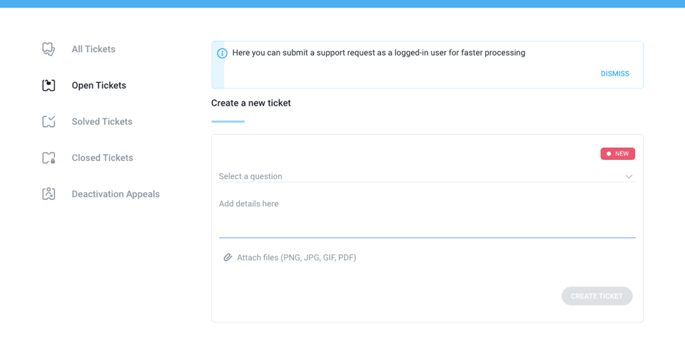 Submitting a new support ticket to customer service regarding an onlyfans cancel subscription issue.