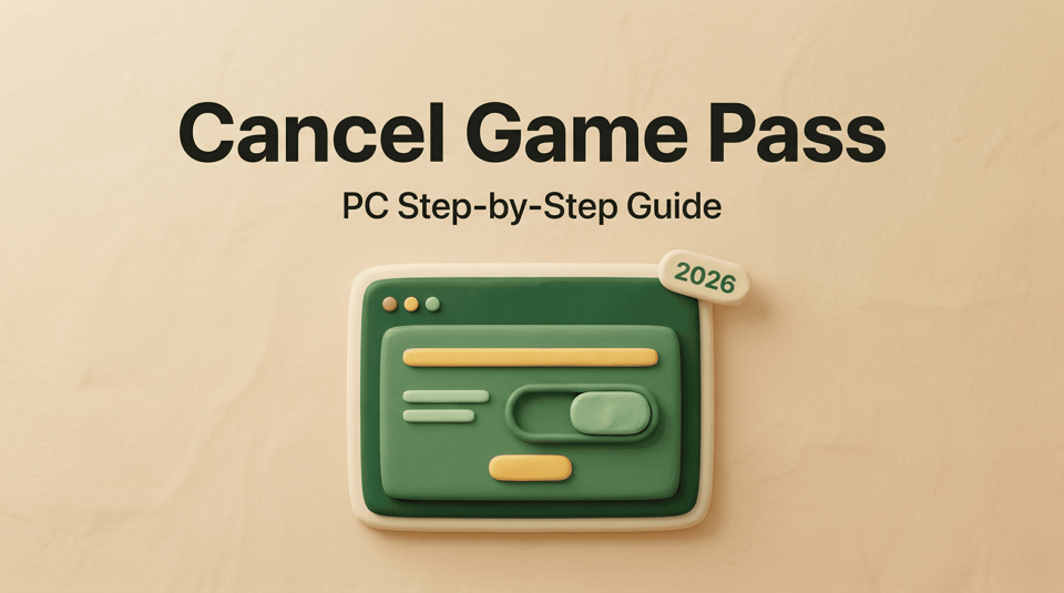 A 2026 step-by-step visual guide showing exactly how to cancel Xbox Game Pass on PC.