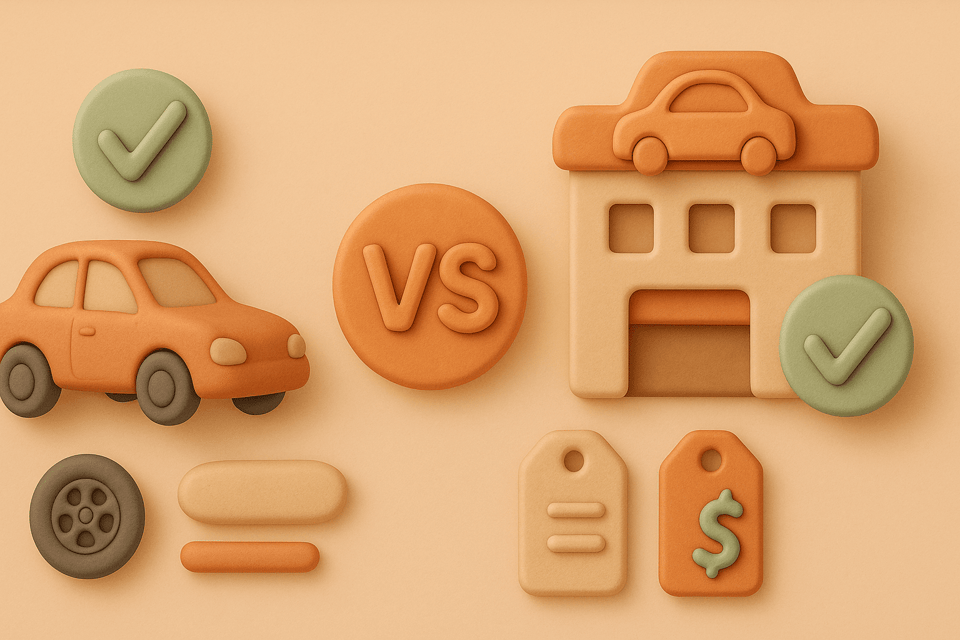 Dealership Vs Local Shop Car Part Cost illustration