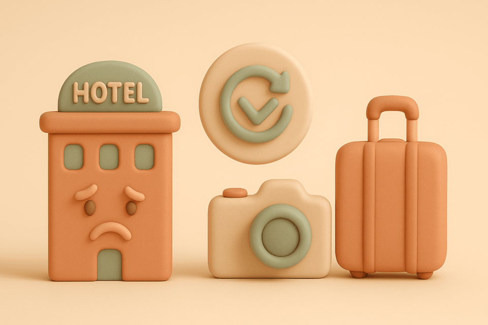 Booking.com hotel refund illustration