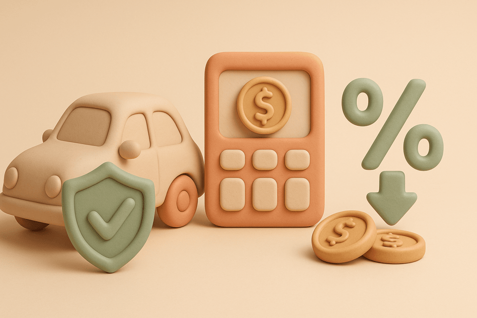 Progressive insurance rate negotiation illustration