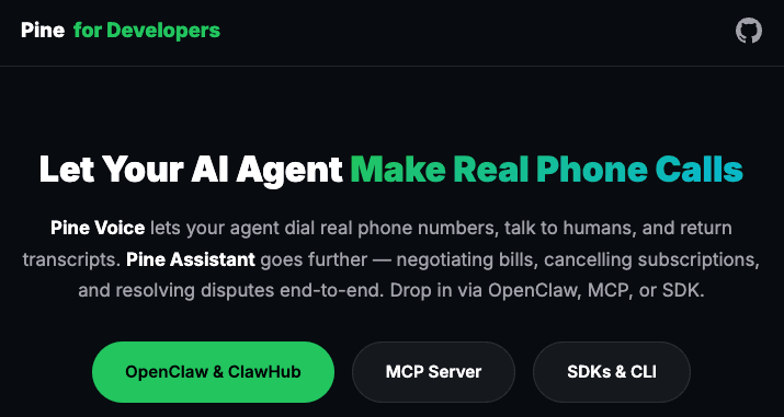 Pine Voice: Your OpenClaw Agent Can Actually Pick Up the Phone