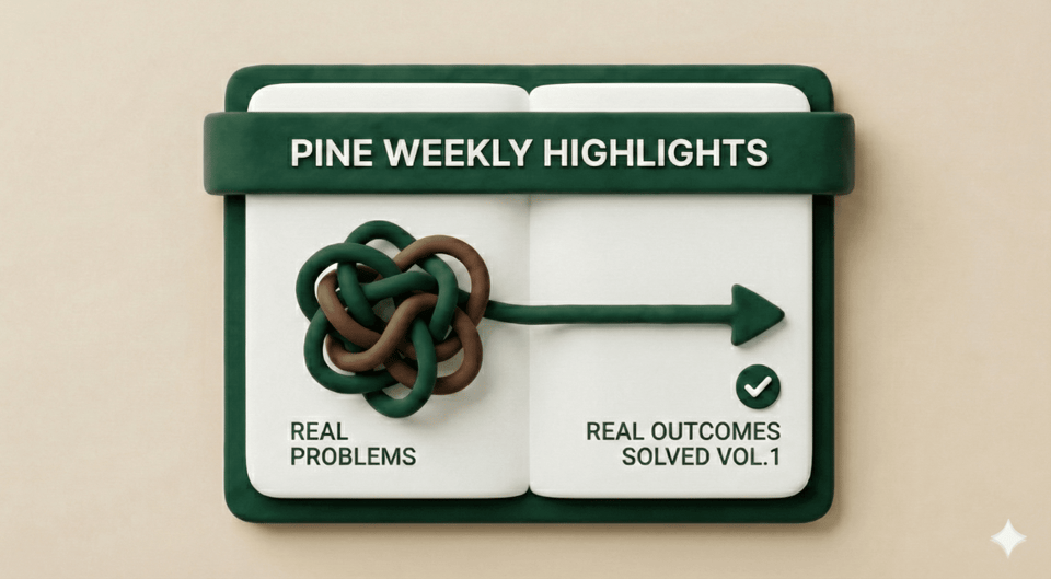 Pine Weekly Highlights: Real Problems, Real Outcomes Solved Vol.1
