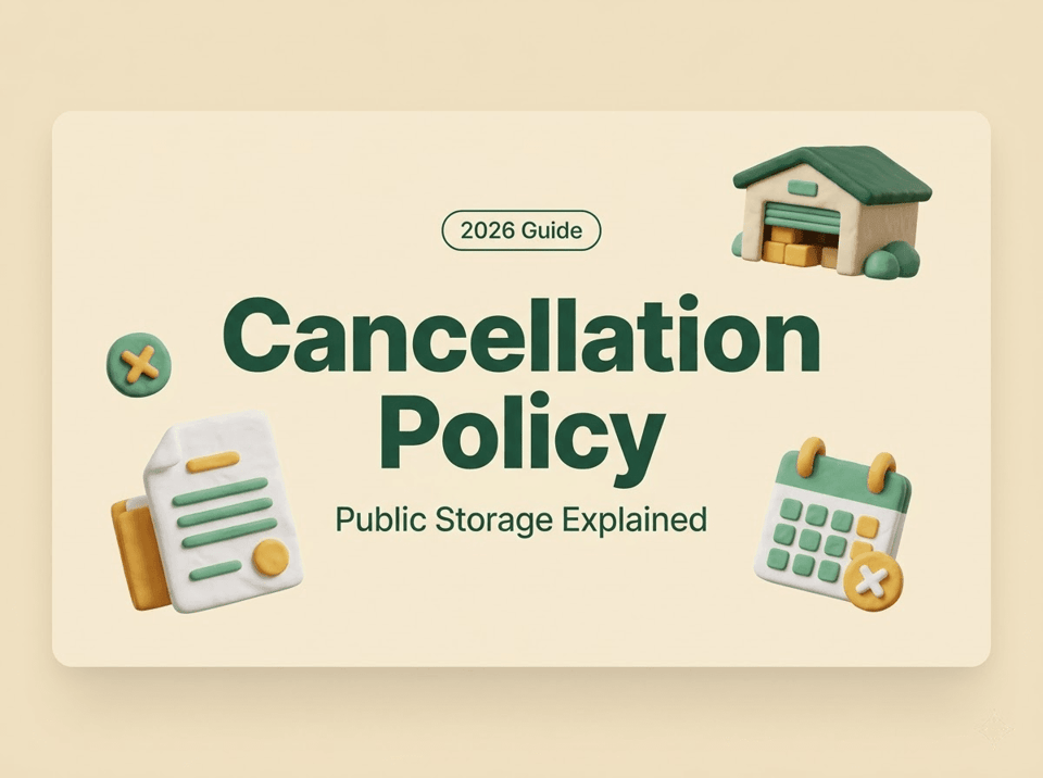 Learn the details of the public storage cancellation policy in our 2026 guide to avoid extra fees and manage your unit.
