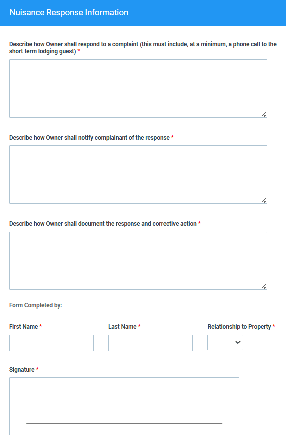 Newport Beach official application portal screenshot for workflow step 2