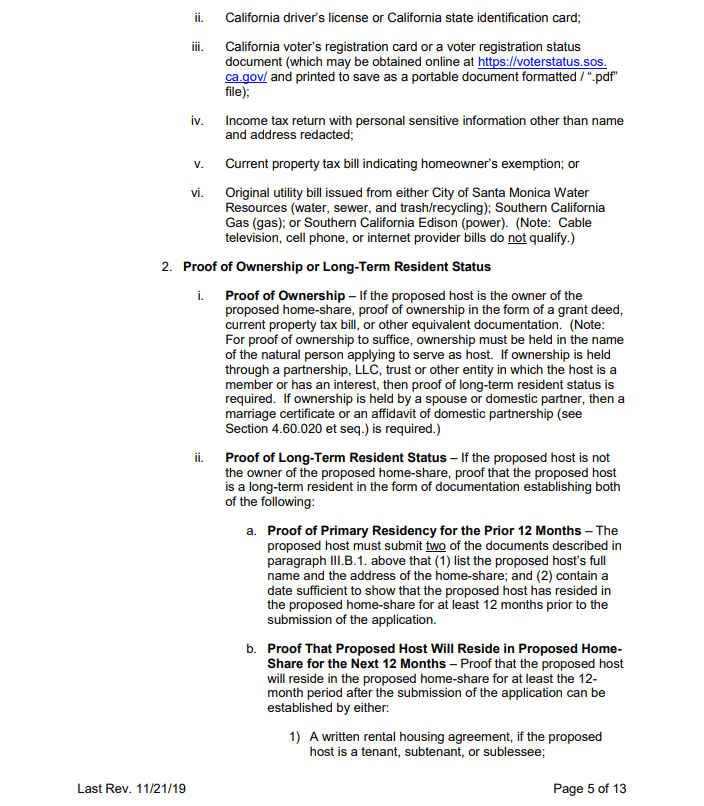 Santa Monica official application portal screenshot for workflow step 2