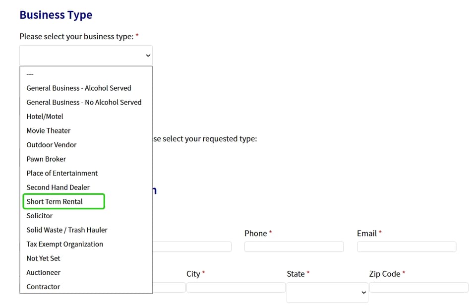 Fort Collins official application portal screenshot for workflow step 3