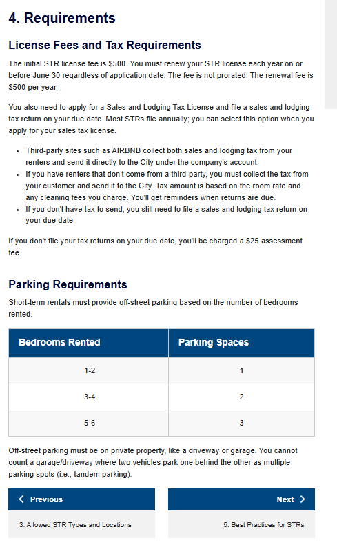 Fort Collins official application portal screenshot for workflow step 5