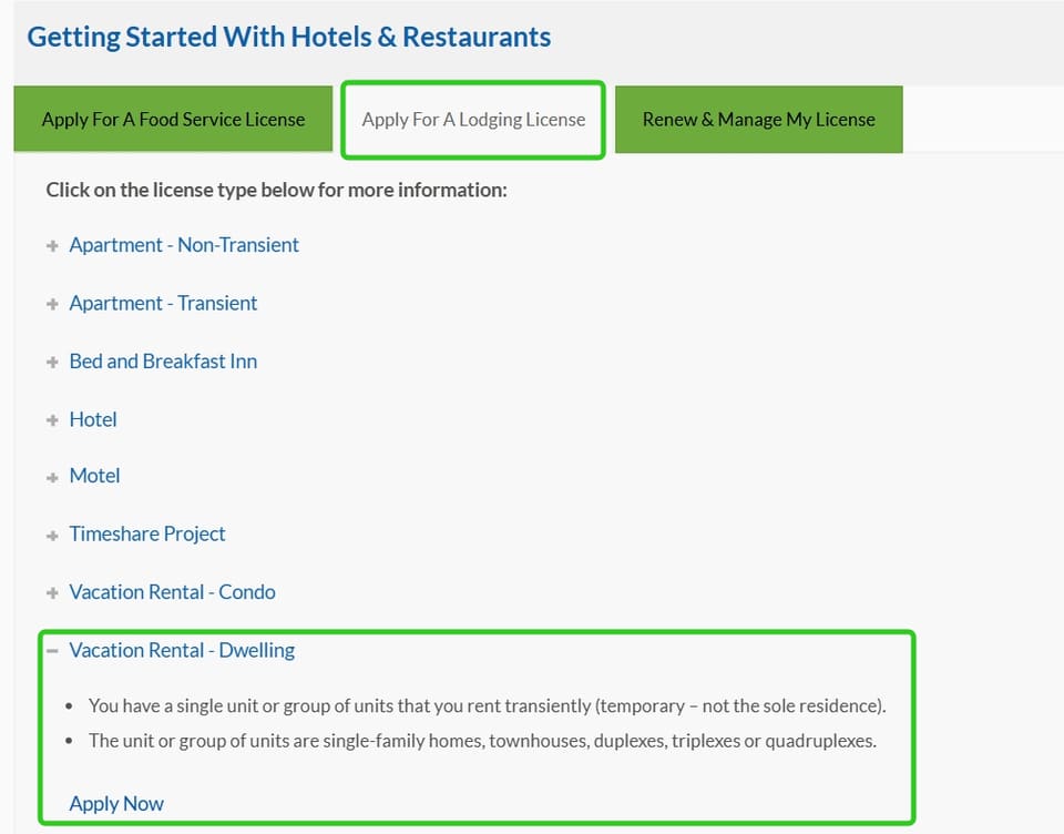 Destin official application portal screenshot for workflow step 2