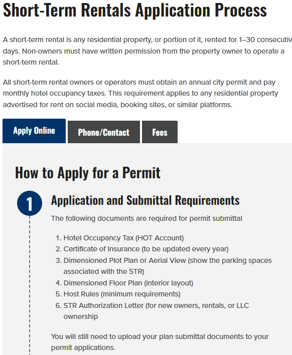 Arlington official application portal screenshot for workflow step 3