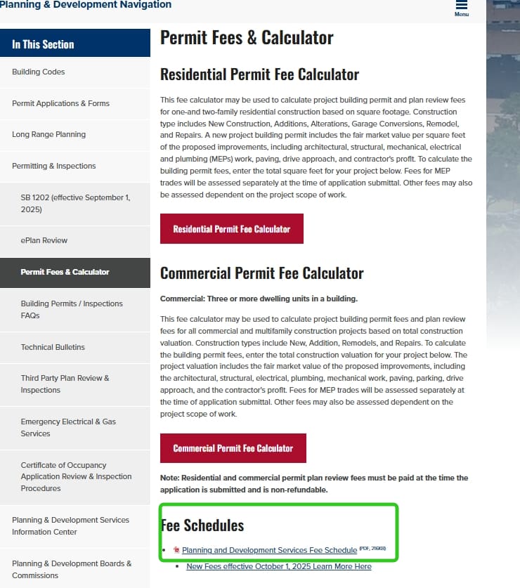 Arlington official application portal screenshot for workflow step 4