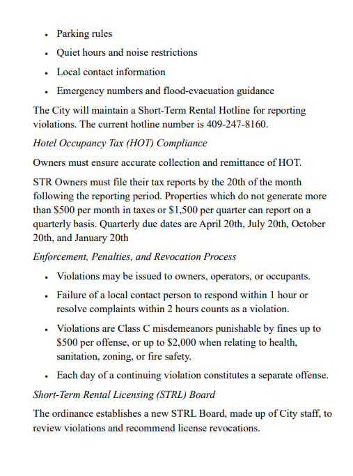 Galveston official application portal screenshot for workflow step 2