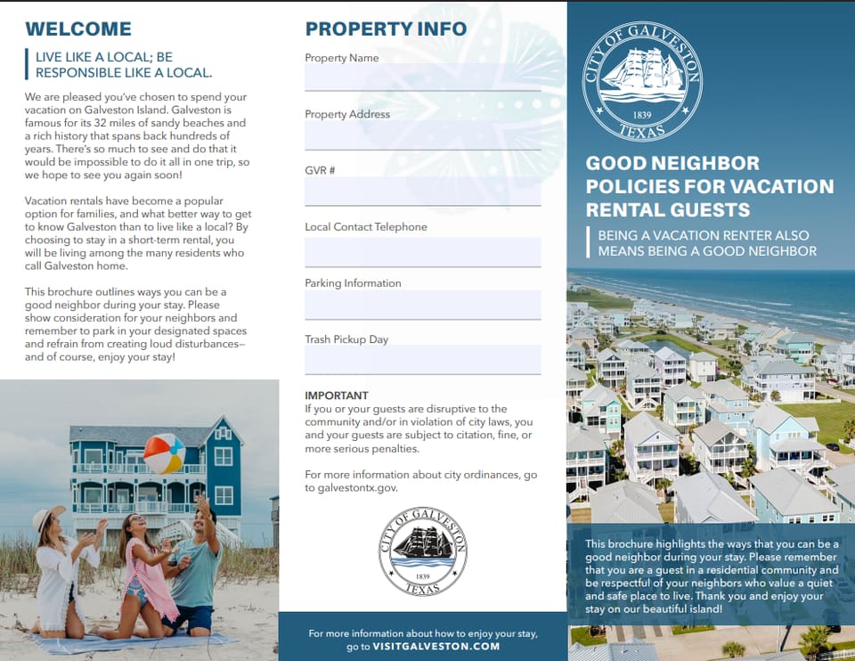 Galveston official application portal screenshot for workflow step 5