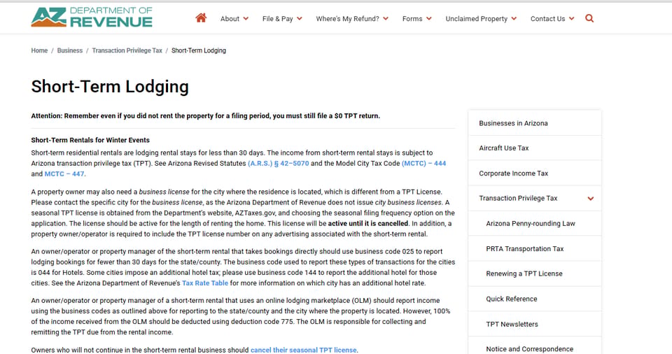 Glendale official application portal screenshot for workflow step 5