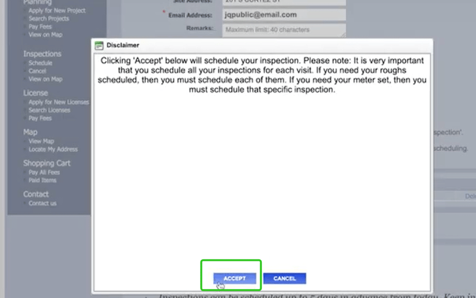Prescott official application portal screenshot for workflow step 5
