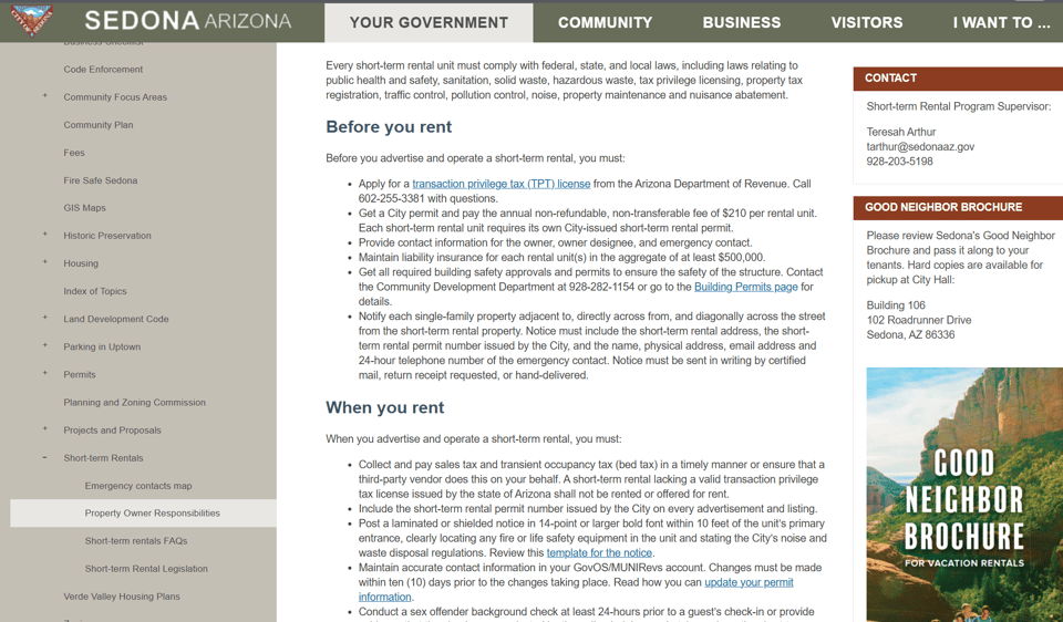 Sedona official application portal screenshot for workflow step 5