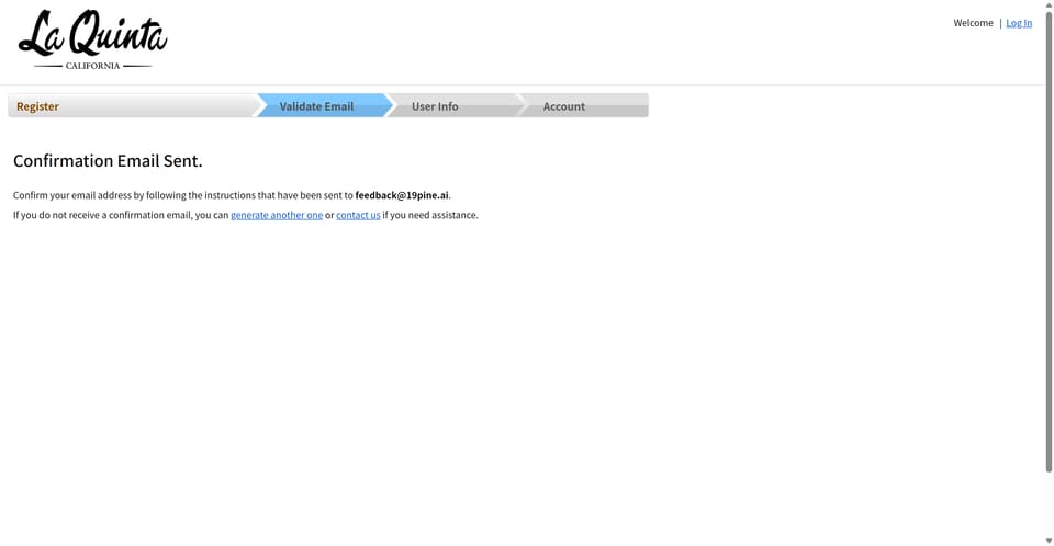 La Quinta official application portal screenshot for workflow step 3