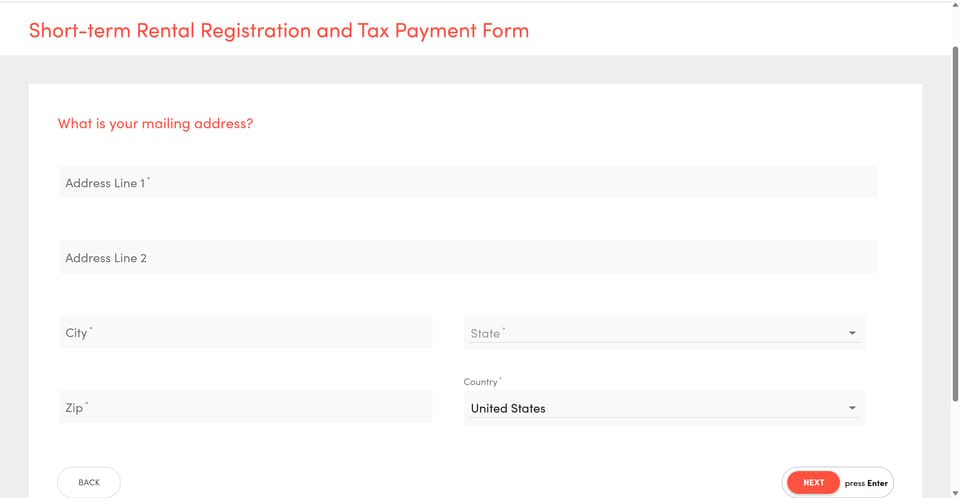 West Hollywood official application portal screenshot for workflow step 3