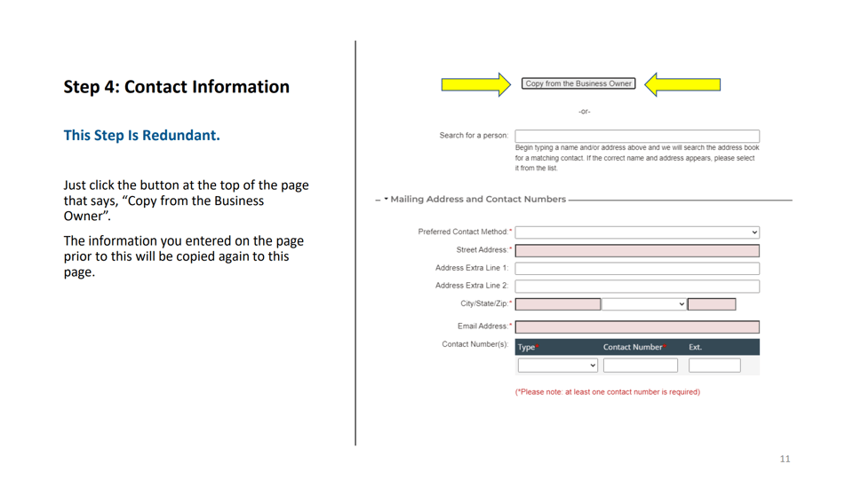 Steamboat Springs official application portal screenshot for workflow step 3