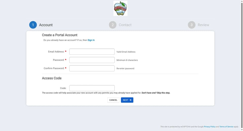Chelan short-term-rental portal account form
