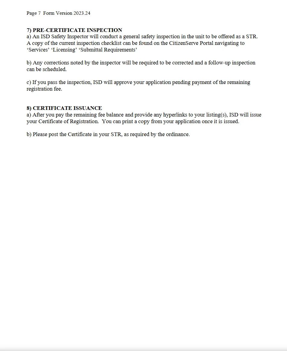 Somerville short-term-rental inspection and certificate instructions