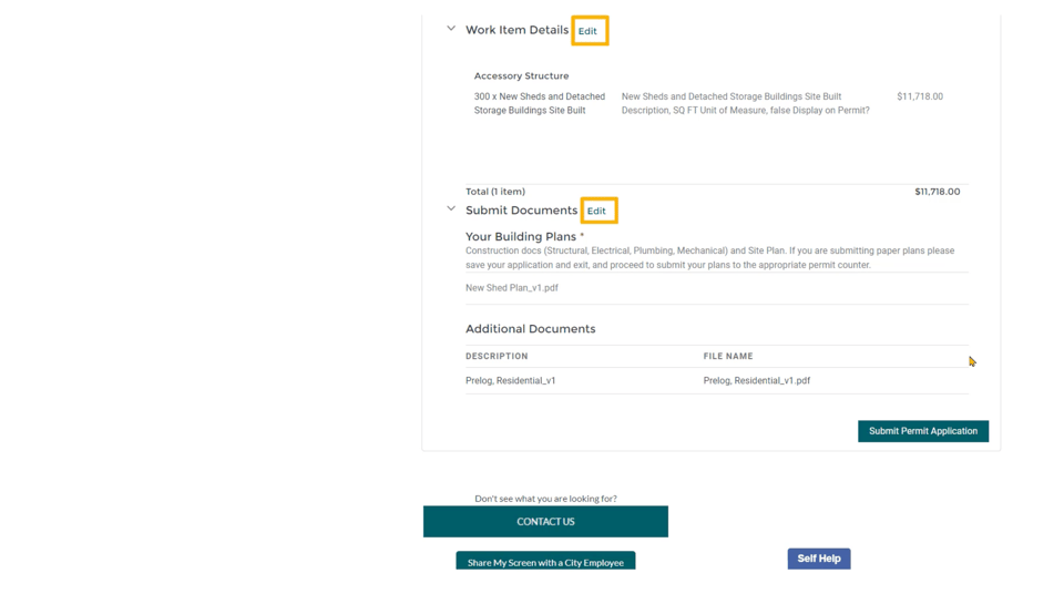 SHAPE PHX sample application review screen