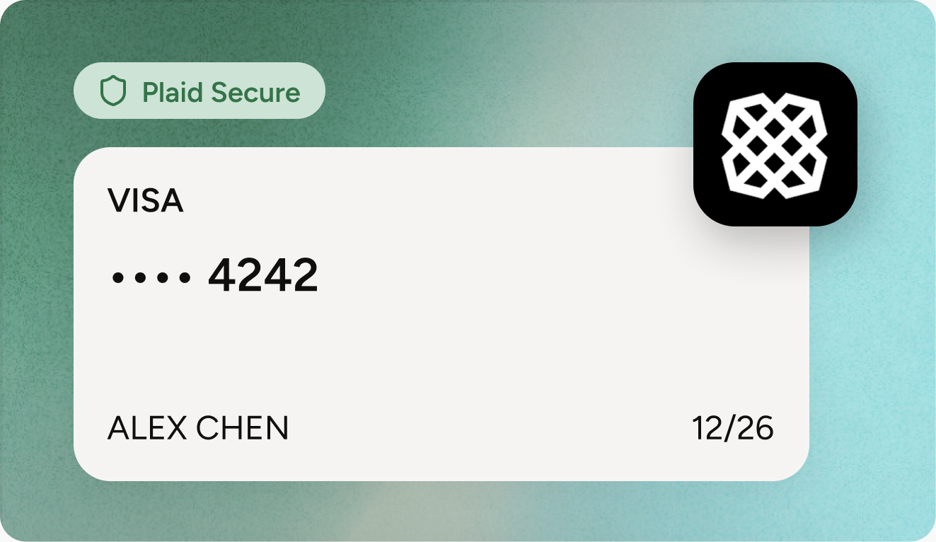 Connect accounts securely via Plaid